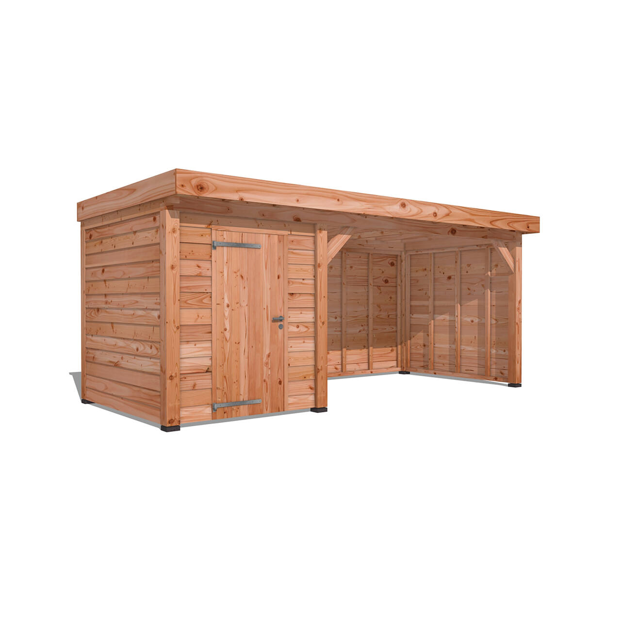 Douglas Overkapping Klassiek 3x6m. | Type 21 met schuur